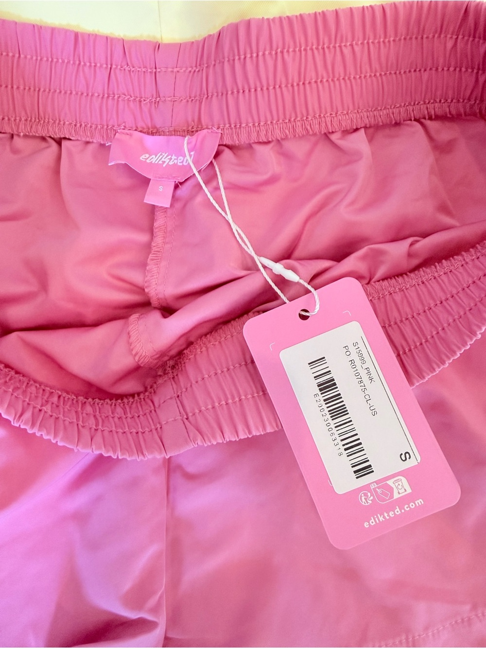 Edited Athletic Side-Striped Shorts - Pink, Yellow, Blue, Size Small - Picture 2 of 11